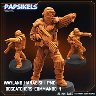 W-Y PMC Dogcatcher Commando [4]-Vs Humans-Humanoid Human/32mm scale 3D printed miniature PSK