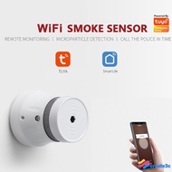 Tuya WiFi Smart Smoke Detector Sensor Security Alarm System Smart life/tuya App Smoke Alarm Fire Protection create3c white default default