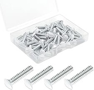 60 Packs Wall Plate Screws, 1/2 Inch Long 6-32 Thread White Screws for Wall Plates Perfect Replaceme