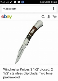 WINCHESTER PAKKAWOOD FOLDING KNIFE