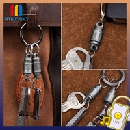 MYRONGMY Brass Keychain, 360° Rotatable Portable Titanium Alloy Keychain,  Ultra-light EDC Keychain 