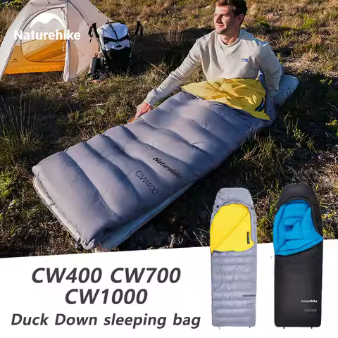 Naturehike Camping Sleeping Bag CW400 CW700 CW1000 Duck Down Sleeping Bags Ultralight Outdoor Hiking