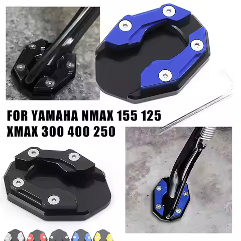 For Yamaha XMAX 300 400 250 Nmax 155 125 N-max X-max Side Stand Kickstand Extension Plate Pad Enlarg
