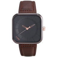 Top Brand TOMI Square Watch Casual Fashion Men Women Quartz Wristwatch Leather Strap Simple Dial Relogio Masculino With Box Male
