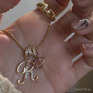 Cross-Border2622k Hot-Selling Independent Station Real Gold-Plated Chain Girl Letter Stainless Steel