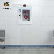[KOZEEY] Aed Cabinet Portable Machine Box with Handle Empty Clear Mounted Case Accessory Professiona