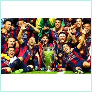 Fans release 2014/15 Barcelona home season University College London final football jersey set S-2X