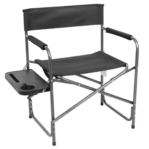 Director Chair with Side Table Black
