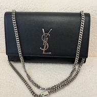 YSL/聖羅蘭 so black 中號kate 魚子醬牛皮鍊條包條包