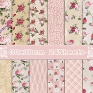 12x12 inch Decorative Paper Flower Pumpkin 24 pcs Journal DIY PPR 41