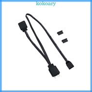 KOK Flexible ARGB Splitter Cord ARGB Splitter Extension Cable 5V 3Pin ARGB 1 Female to 2 Male Adapte