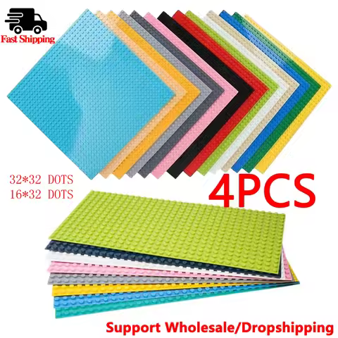 4PCS Classic Baseplates 32x32 16X32 Dots Building Blocks Bricks Base Plates DIY Plastic Board Blocks