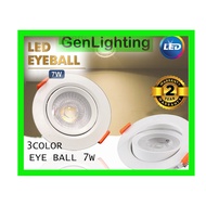 🔥HOT SELLING🔥 2 YEARS WARRANTY  Eyeball 7W 3 Color Recessed Spotlight Downlight Home Lighting Room Ceiling Lights Lam