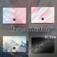 Pink Sticker Microsoft Surface Go 3 Go 2 Surface Pro 9 8 7 6 5 4 3 2 X RT Creative Starry Mountain Back Tablet Skin with 4 Edges Film Cool Anti-scratch Waterproof HD Printing Anti-fi