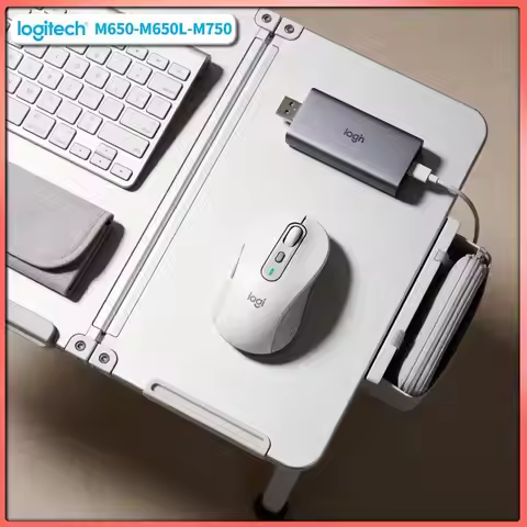 Logitech M650/M650L Wireless Ergonomic Mouse - 90% Quieter Operation, 5 Programmable Buttons, Rubber