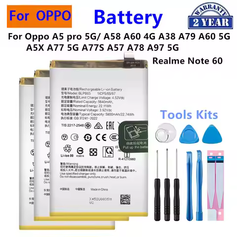 BLPB65 BLPA19 BLPA49 BLPA77 BLPB63 BLPC21 BLP923 BLPB21 Battery For OPPO OnePlus A5 pro A58 A60 A79 