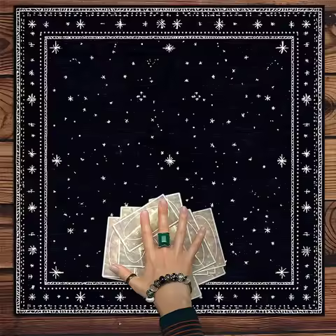 VIKAMA Retro Tarot Card Cloth Art Design Tarot Card Tablecloth Tarot Card Divination Decoration Tabl