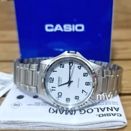 genuine Casio Men analog quartz stainless steel date numbering dress watch easy to read mtp-1183a-7b brand new