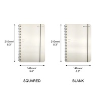 M&G Spiral Notebook with PP Cover A5 142x210mm Blank/Squared 50Sheets (1pc)