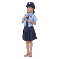Police Officer Costume for Girls Halloween Cop Skirt Pretend Play Outfits Girls Police Costume Polic