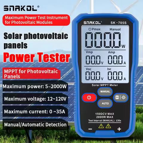 SK-705 Solar MPPT Meter Photovoltaic Multimeter PV Module 1000W MAX Power Tester Open Circuit Voltag