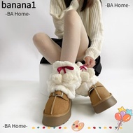 BANA Plush Fluffy Boots Cover, Fur Plush Fluffy Thickened Boots Socks, Y2K Warm Hairy Balls Hosiery