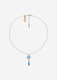 Revival - สร้อยคอโซ๋ทอง Azure Drift พร้อมจี้สีฟ้าเทอร์ควอยซ์