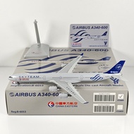 YY Wings 1: 400 China Eastern Airlines A340-600 B-6053 Days Union Alloy Model