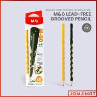 M&G 2B Pencil 12pcs/box M-88 AWP307E8 Segi Tiga –Betulkan Postur, Zon Pegangan Alami 9mm