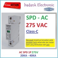 PROMO- AC SPD 1P 275V 20-40KA CLASS C PENGAMAN PETIR SURGE ARRESTER AC