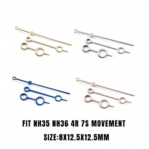 8X12.5X12.5mm NH35 Hands With Circle Hands Gold Rose Silver Blue No Night Light Suitable For NH35 NH