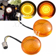 Motorcycle LED Lamp Bead Type Signal Turn Signal Indicator Tail Light Yellow Lampshade for Harley 88