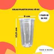 18 OZ OVAL PLASTIC CUP