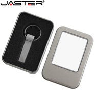 JASTER กล่องของขวัญเหล็ก USB แฟลชไดรฟ์128GB ไดร์ฟปากกาโลโก้ที่กำหนดเองฟรี64GB แบบพกพาหน่วยความจำ32GB ฟรีพวงกุญแจ Pendrive 16GB แท่ง USB กันน้ำ8GB แฟลชไดร์ฟ Shatterproof 4GB ความคิดสร้างสรรค์ U Disk