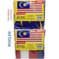 MALAYSIA POLYMESH FLAG 3 x 6 (COTTON ) / 3 x 6 WOOLEN FLAG.