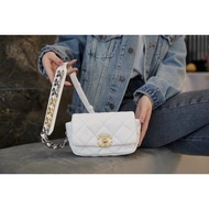 Top Private Customization french style CHN & Waist Bag Fairy White Same as 19 Series Metal Leather W