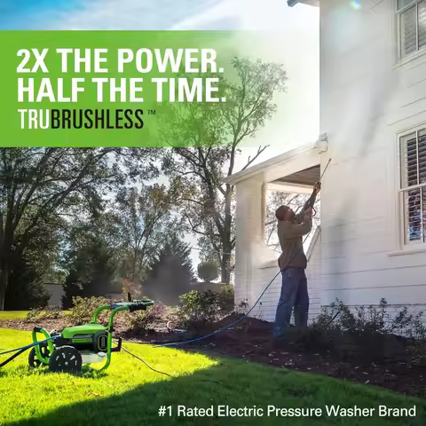 Garden Furniture Pro Brushless 3000 PSI 2.0 GPM Max / 1.1 GPM Electric Pressure Washer (Rugged Steel