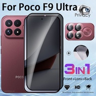 3 in 1 For Poco F9 Ultra Privacy 9D Tempered Glass Screen Protector For Redmi Note 17 17C Poco F9 Pr