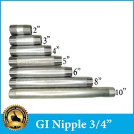 GI Nipple Pipe Fittings Nipple 3/4"x2"-3/4"x12" Schedule 30