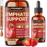 9in1 Lymphatic Drainage Drops Supplement - Echinacea | Elderberry | Dandelion | Rosehip | Cleavers |