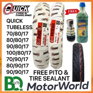 QUICK TIRE  PHOENIX TUBELESS By 17 70/80/17 80/80/17 90/80/17 100/80/17 70/90/17 80/90/17