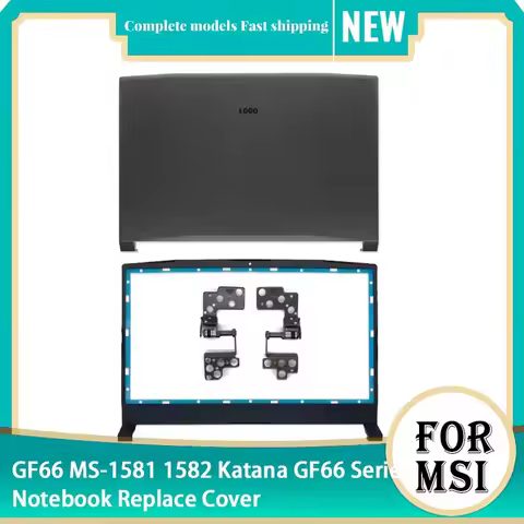 NEW For MSI GF66 MS-1581 1582 Katana GF66 Laptop Housing LCD Back Cover Front Bezel HInges Palmrest 