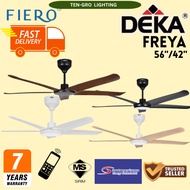 [FAST DELIVERY] Deka Fiero Freya 42"/56" Dc Motor Remote Control 5 Blades Ceiling Fan