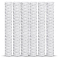 6Pc 5 Micrometre 20X2.7inch String Wound Water Filter Whole House Replacement Sediment Filter, for U