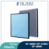 Filterz fit Hitachi EP-A6000 /EP-A7000 /EP-A8000 /EP-M70E /EPF-DV1000H Replacement HEPA and Carbon F