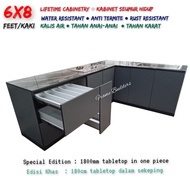 Kitchen Cabinet Aluminium /L shape Kitchen Cabinet /Tabletop Porcelain Kitchen Cabinet /Kabinet Dapu