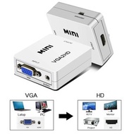VGA to HDTV Converter Mini VGA2HDTV 1080P Audio Adapter Connector