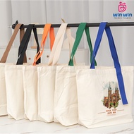 Win Win Tote Bag Printed with Places and Stylized Handles (33x38x10cm) - Stylish and Unique