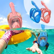 Children's Full-Face Snorkeling Mask, Snorkeling Equipment with Camera Stand, 180-Degree Panoramic V