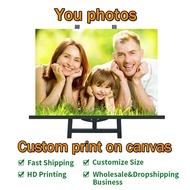 Custom Waterproof Canvas Painting Custom Family Photo Print Wall Art Canvas Painting Poster Gift Hom
